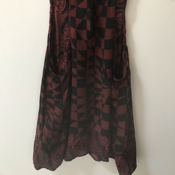 A.L.C. Huntley silk print tank, burgundy - Picture 2 of 4